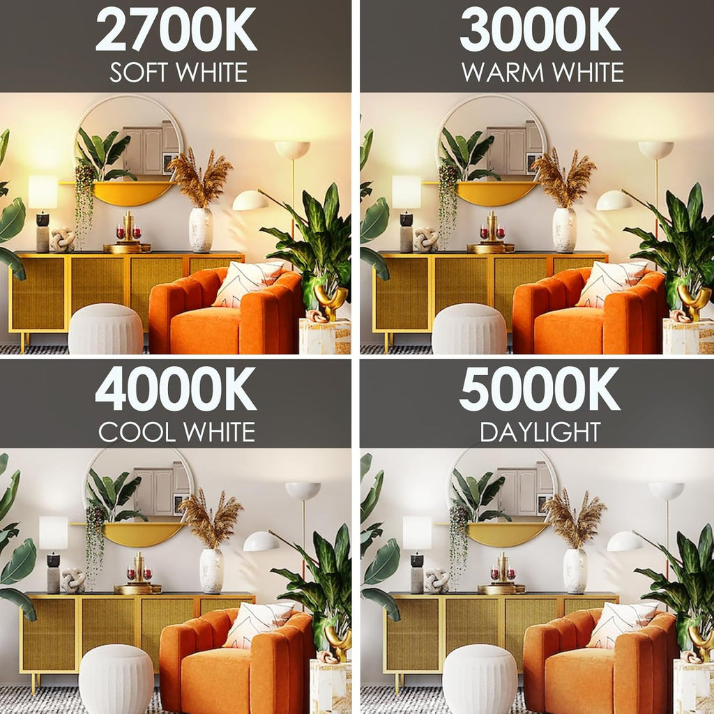 A19 Light Bulbs 75 watt Equivalent, Daylight 5000K, 1200LM Super Bright, Non-Dimmable A19 10W LED Light Bulbs, E26 - Set of 8