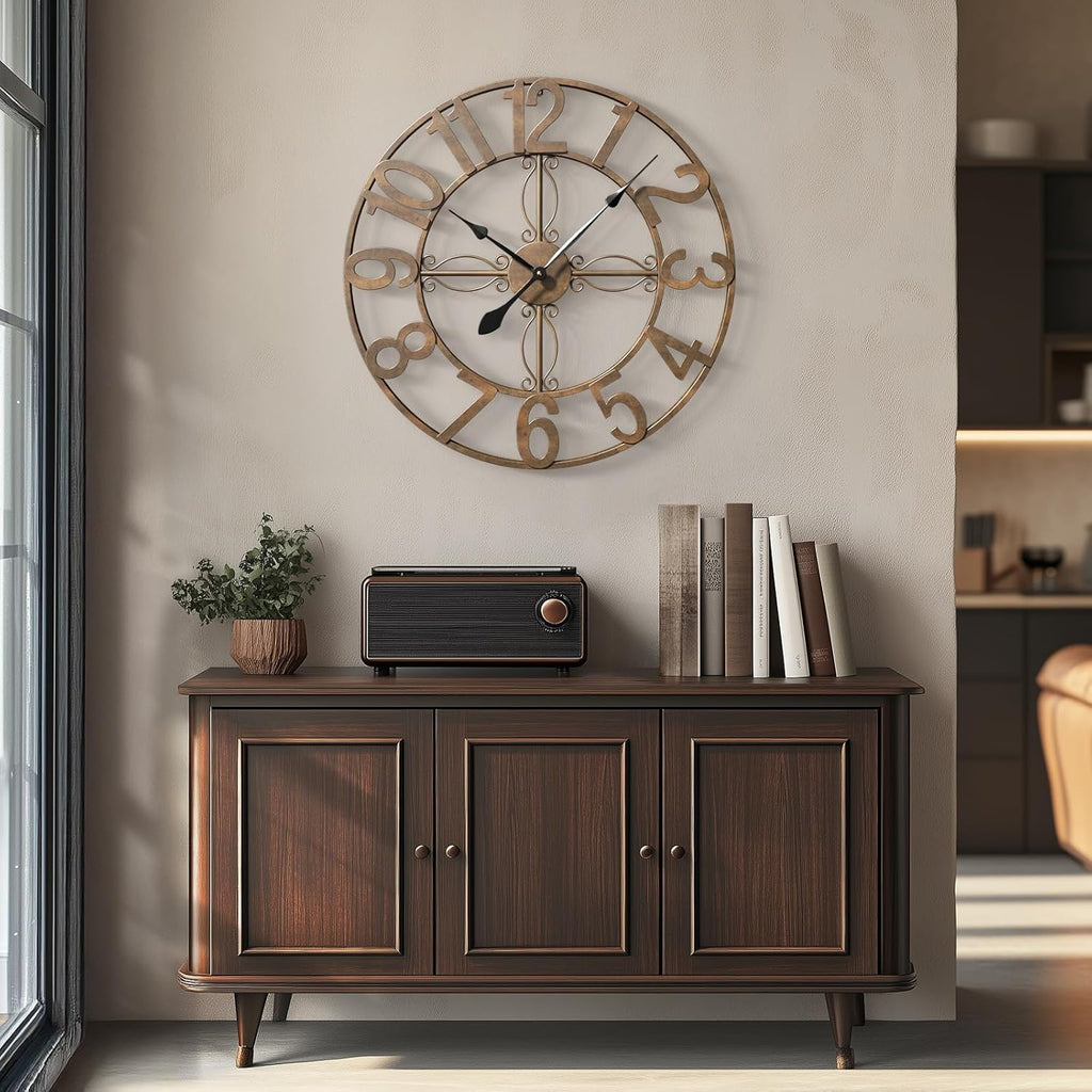 24 inch Wall Clock, Large Wall Clocks for Living Room