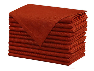 Thanksgiving Cloth Napkins - Set of 12 Soft 100% Cotton Napkin