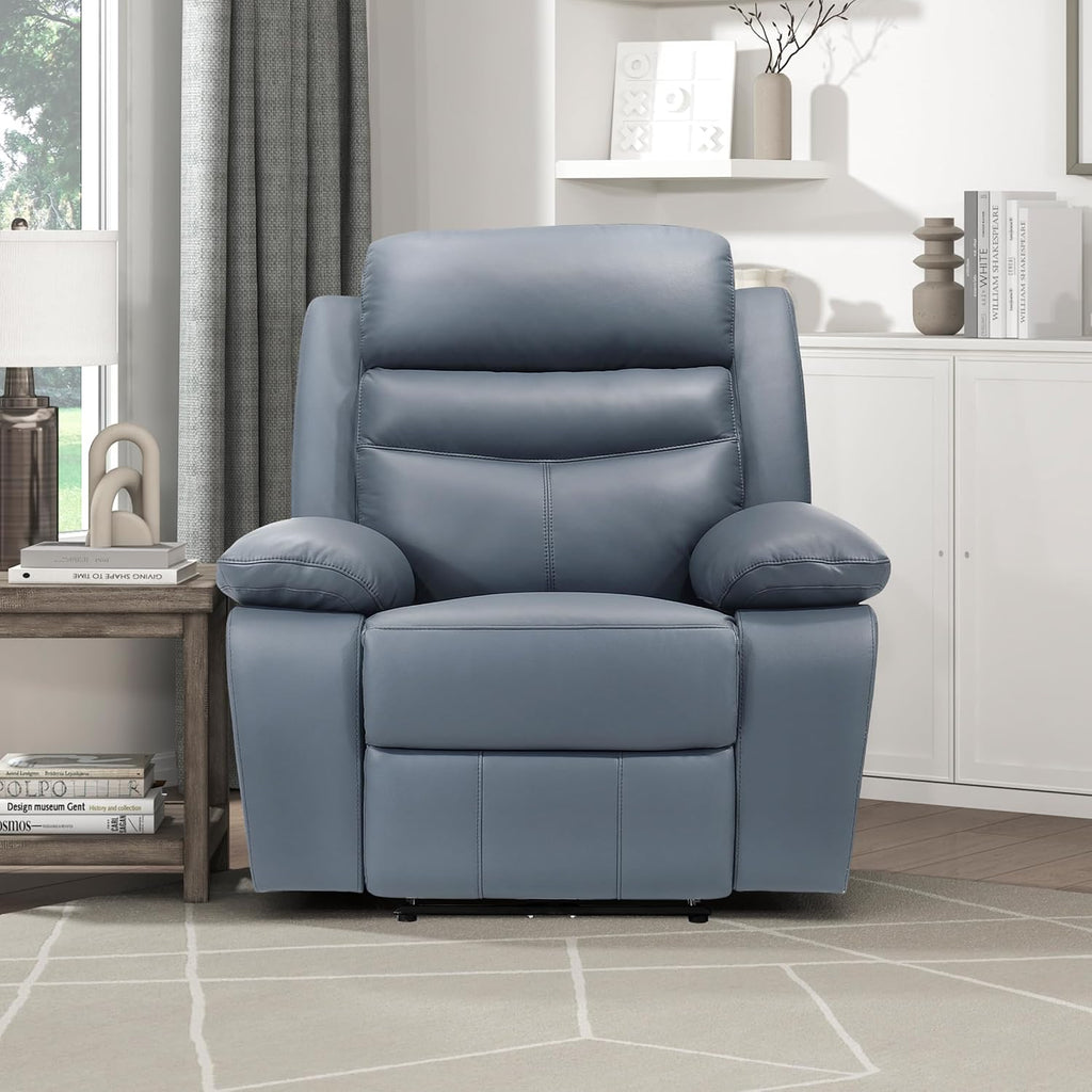 Recliner Chair Living Room Leather Match Reclining Sofa Chair, Home Theater Seating, Wall Hugger Recliner, Power
