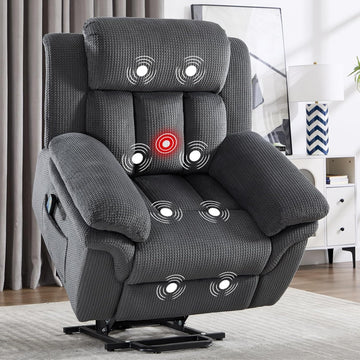 46" Wide Oversize Power Lift Recliner Chair, Extra Large Electric Lift Recliners for Elderly Big