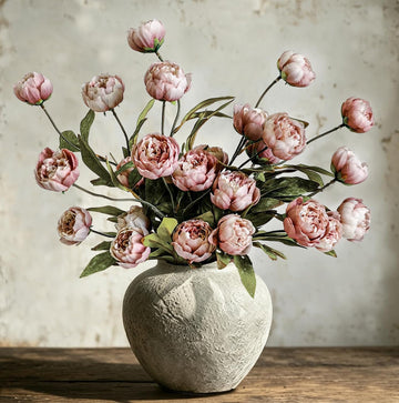 Viral Peony Artificial Flowers for Vase - Set of 6