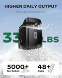 Nugget Ice Maker Countertop, Pebble Ice Maker with Soft Chewable Ice, One-Click Operation Ice Machine