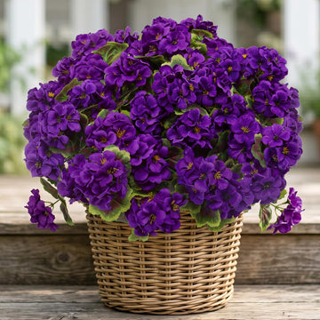 8 Pcs Geraniums Artificial Flowers for Outdoor Decor, Purple