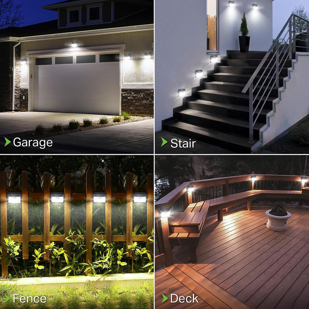 Solar Lights Outdoor [4 Pack/126 LED], Wireless Motion Sensor Lights, IP65 Waterproof Security Lights 3 Modes, 270°