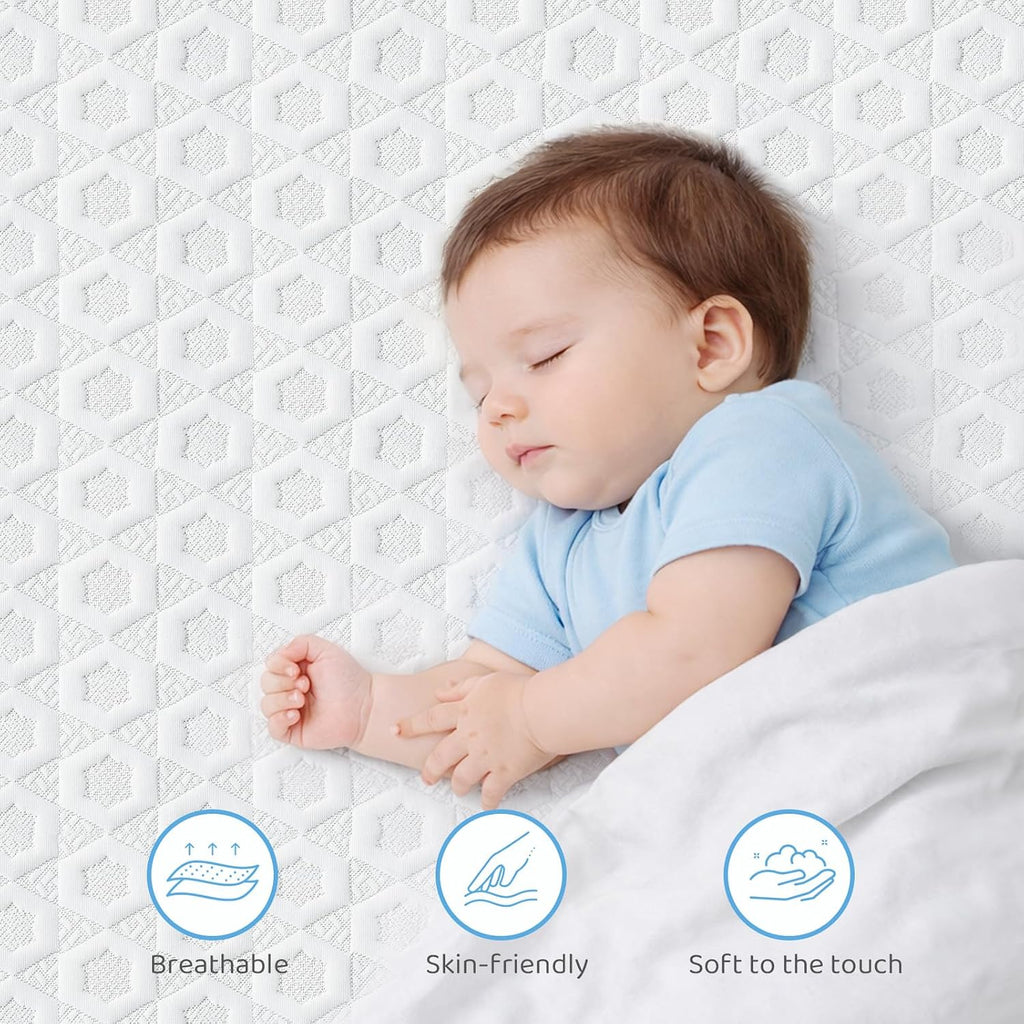 Crib Mattress Dual Sided Gel Memory Foam Toddler Mattress for Baby | 2-Stage Safe Comfort Sleep for Infant and