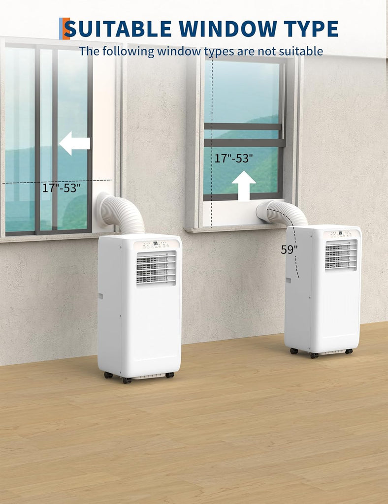 8000 BTU Portable Air Conditioners, 3 in-1 Quiet Portable AC Unit with Efficient Cooling, Remote Control