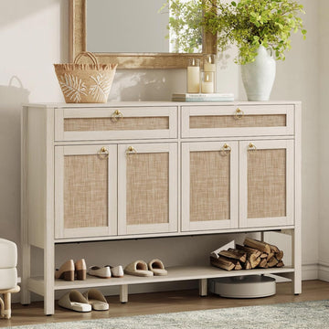 Rattan Sideboard Buffet Cabinet with Storage