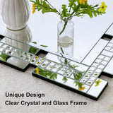 Crystal Decorative Wall Mirror , 36 X 24 Inches Large Mirror for Wall Decor with Beveled Edge, Rectangle Elegant Wall