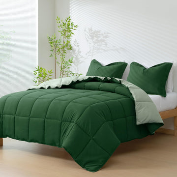 HIG 3pc Green Twin/Twin XL Bedding Comforter Set Duvet Insert Blanket
