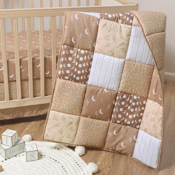 3 Piece Baby Crib Bedding Set for Boys & Girls - Newborn, Infant & Toddler Nursery Bed Set Decor with Fitted Crib