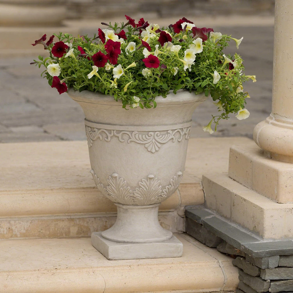 Antique Moroccan Urn Planter, 20", White