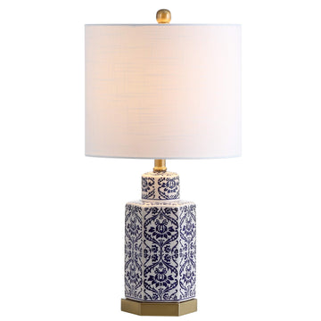 Diana 23.5" Blue/White Ginger Jar Ceramic Table Lamp
