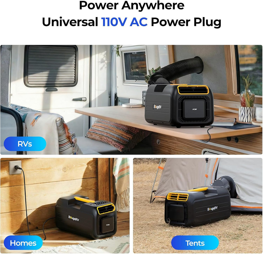 PC35 Portable Air Conditioner 3500BTU, Tent Air Conditioner with App Control, Low Power Camping AC Unit, Van Life