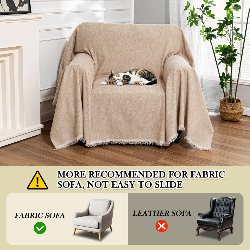Sofa Covers Armchair Single Couch Cover for Dogs, Throw Couch Cover with Tassel Recliner Chair Recliner Cover Washable