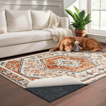100% Waterproof Rug pad, 9x12 ft Area Rug Non-Slip Rug Pads, 1/4" Thick Carpet Pads for All Floors and finishes, Felt - Set of 108