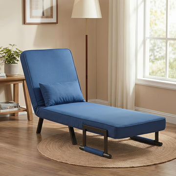 5 in 1 Convertible Bed Sleeper Chair, Chair Bed for Adults with 5 Adjustable Backrest, Folding Chaise Lounge Couch