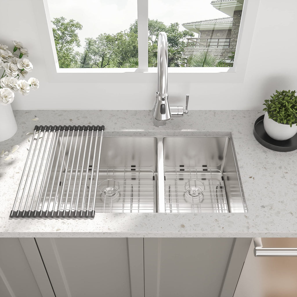 33 Undermount Double Bowl Kitchen Sink