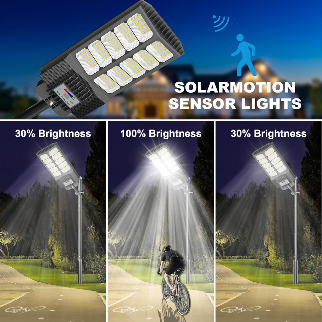 Solar Street Light Outdoor Waterproof Pole Led Solar Lights for Yard | High Liumen Outdoor Solar Flood Light for