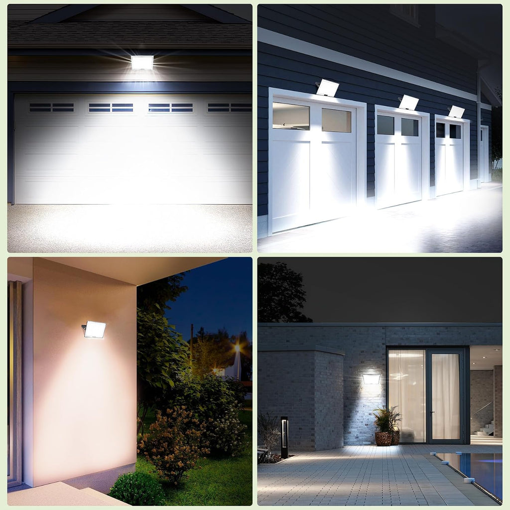 200W Led Flood Light Outdoor, 2 Pack 20000LM Bright Floodlight Outside Work Light with Plug, 6500-7000K Daylight