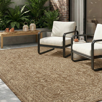 Outdoor Rug-Patio Rug Polypropylene Indoor Outdoor Rugs Carpet Deck Balcony Porch, Textured Weave, Durable for