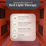 DYNAMIC SAUNAS Cordoba 2-Person Full Spectrum Infrared Sauna with Red Light Therapy & Bluetooth Speakers | Personal