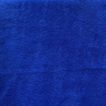 Solid Royal Blue (Heavy Weight, Spun) Anti-Pill Fleece Fabric By The Yard