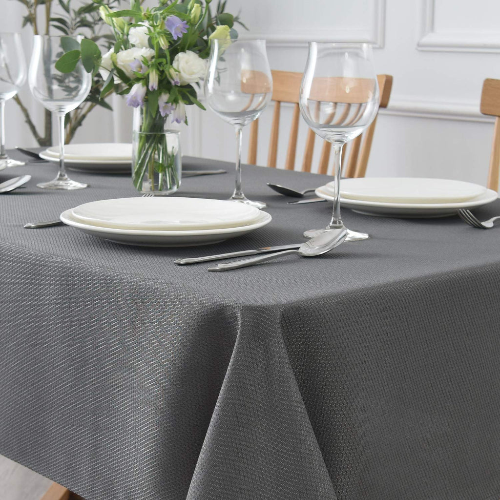 Textured Rectangle Tablecloth, Wrinkle Free Spill Proof, Soft Jacquard Table Cloth for Buffet Banquet Parties Event