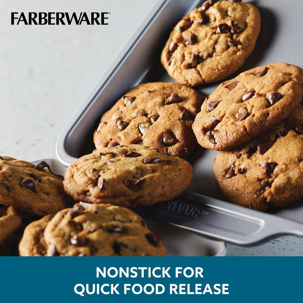 Nonstick Bakeware Set with Cooling Rack, 10-Piece, Gray