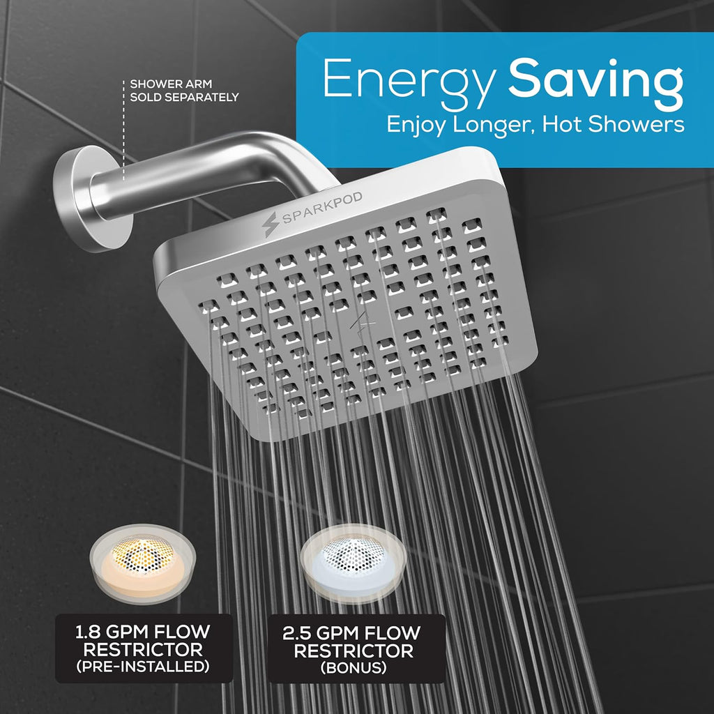 Shower Head - High Pressure Rain - Premium Quality Luxury Design
