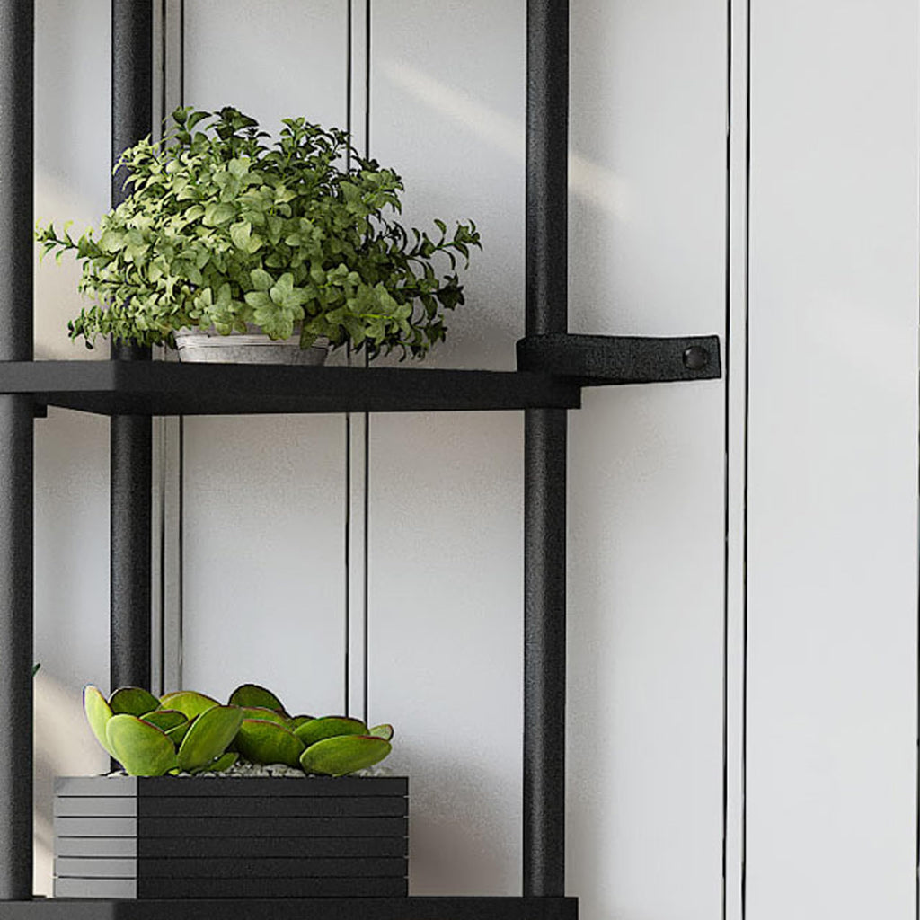 6 Tier Corner Shelf, Narrow Display Shelf Stand, Corner Bookshelf