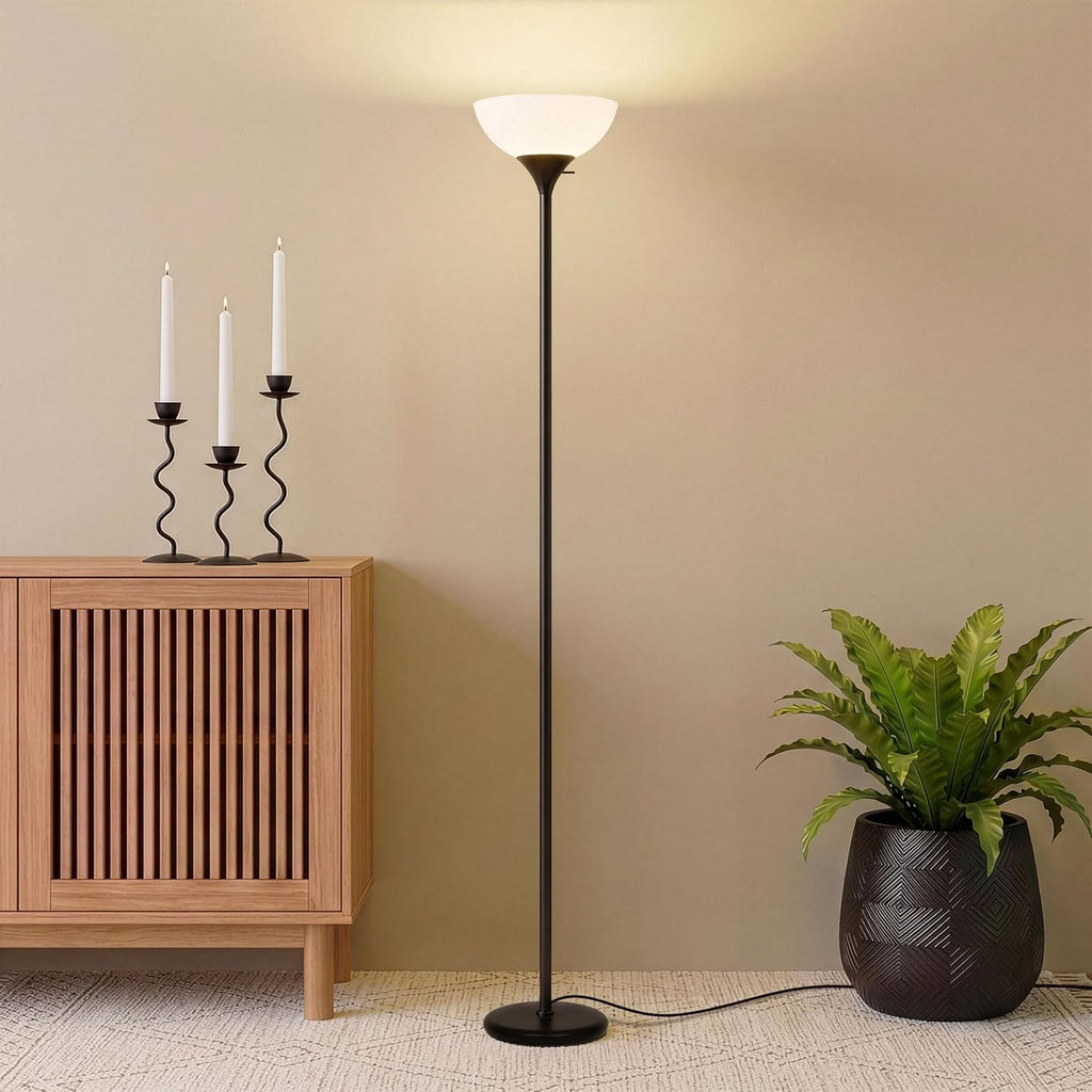 Sky Dome Dimmable LED Floor Lamp, Torchiere Floor Lamp, & Office - Tall Torch Standing Lamp, Modern Home Decor