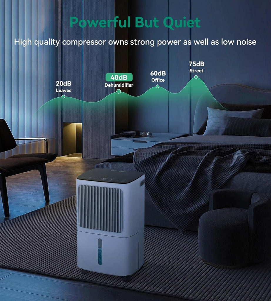2500 Sq.Ft Dehumidifier for Basement with Drain Hose Max 34 Pints, Dehumidifiers for Home, Large Room, Bathroom