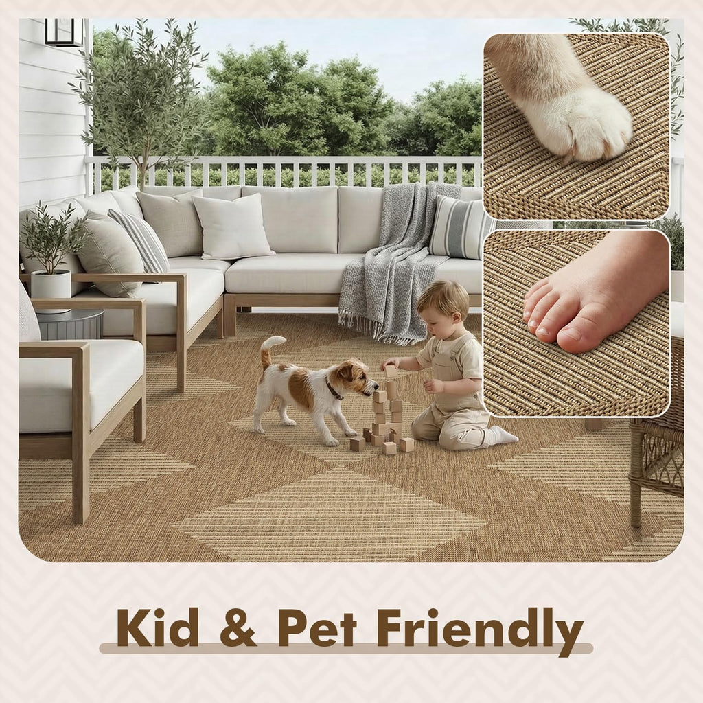 Outdoor Rug Carpet Patio Rug 5x7 ft Polypropylene Indoor Outdoor Rugs