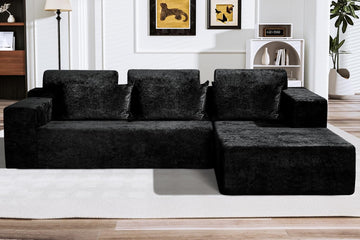 105" L-Shape Modular Sectional Sofa Couch ,No Assembly Required,Modular Comfy Sofa with Deep Seat Bedroom,Luxury