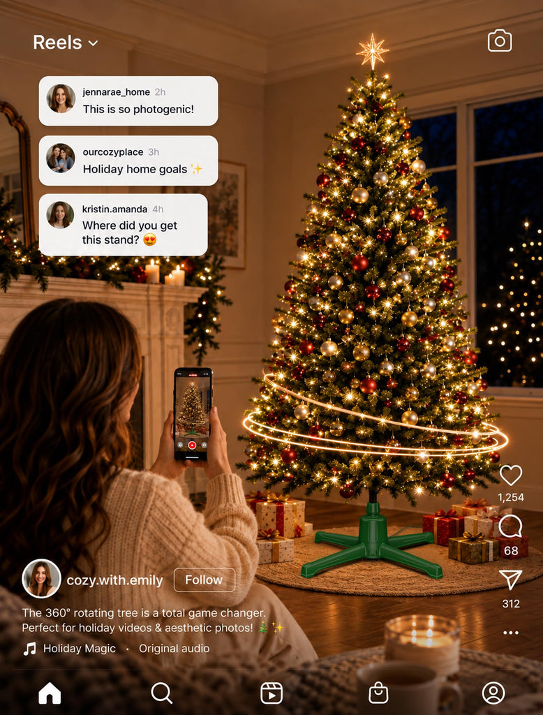 Rotating Christmas Tree Stand for 9 ft Artificial Trees