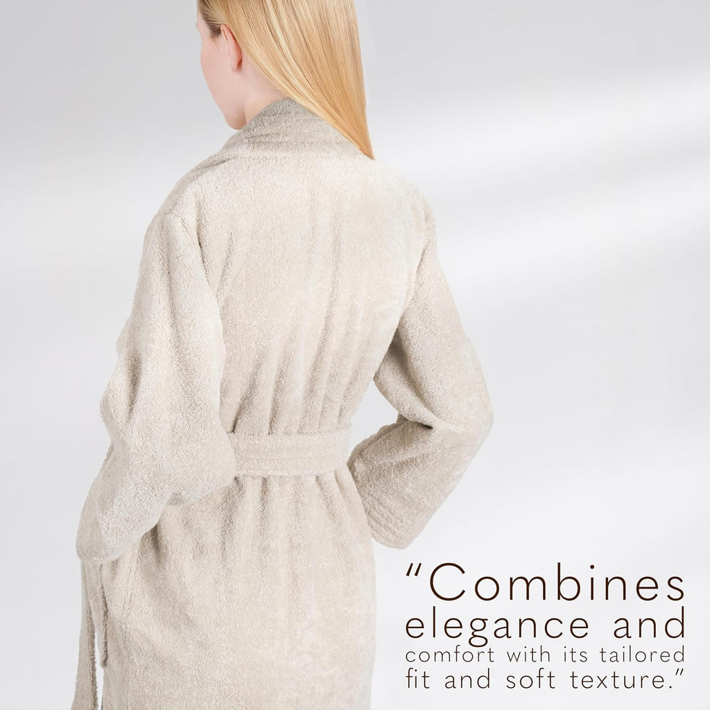 Women's 100% Cotton Terry Bathrobe - Soft, Absorbent, Quick Dry Turkish Robes for Women Quality Housecoat
