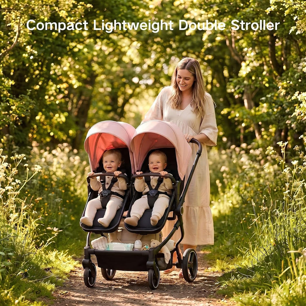 Double Stroller for Infant and Toddler (Pink, Double)