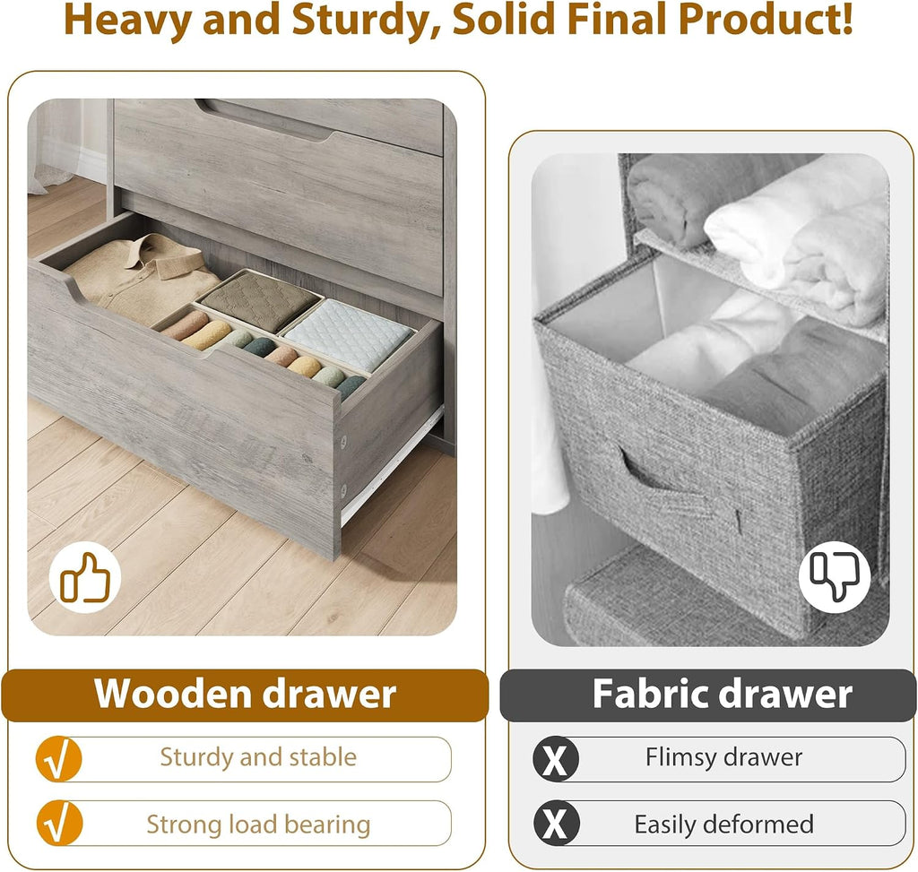 5 Dresser , 50.5" Vertical Dresser Drawer with Storage | dresser , freestanding vertical drawer with storage, wooden