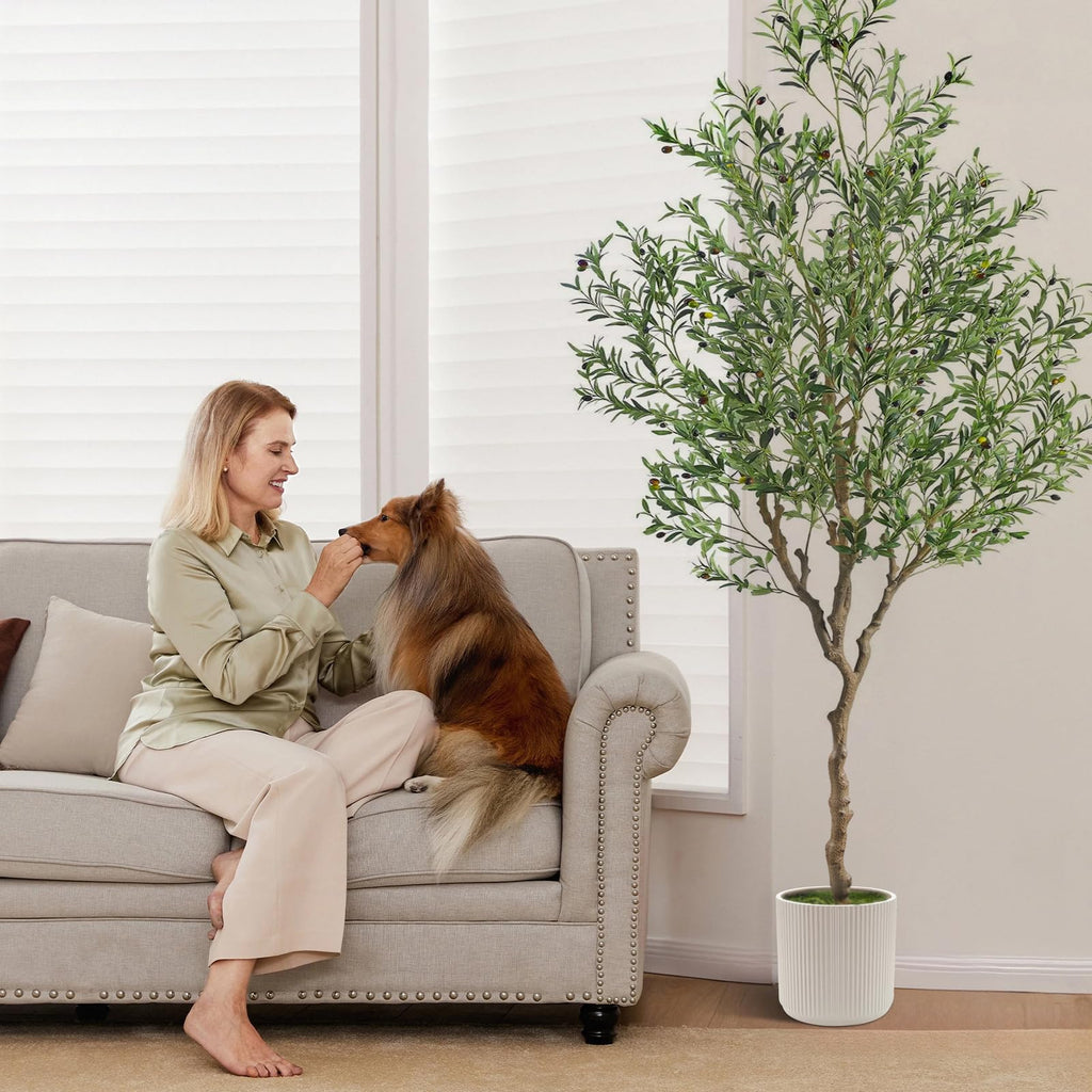 7ft Olive Trees Artificial Indoor, Housewarming Gifts