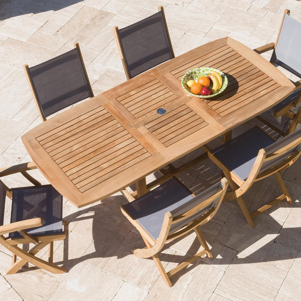 Rectangular Family Expansion Teak Table, 60/78-Inch