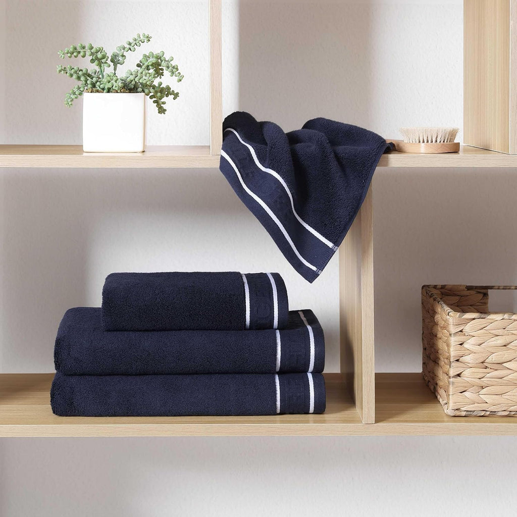 Bathroom Towels, Soft Cotton Washcloths, Bath & Hand Towel Set, Zero Twist, Medium Weight & Highly Absorbent, Set of