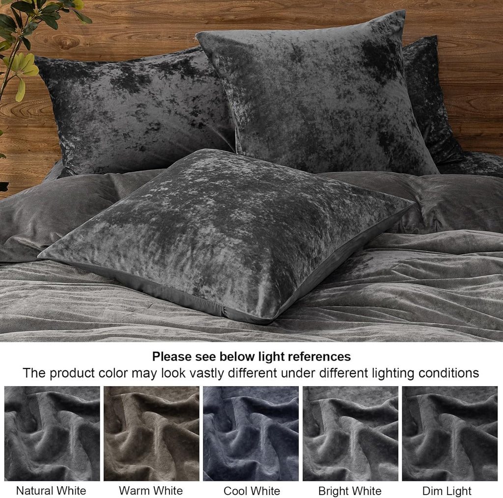 Truly Velvet Euro Sham, 26"x 26",No Insert, 2 Pack Color Gradient Euro Throw Pillow Covers, Ultra Soft Cozy Pillow