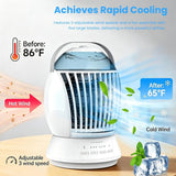 Portable Air Conditioners, 3 in 1 Evaporative Air Cooler, Cooling Fan with Remote Control, 6-12H Timer, 3 Modes
