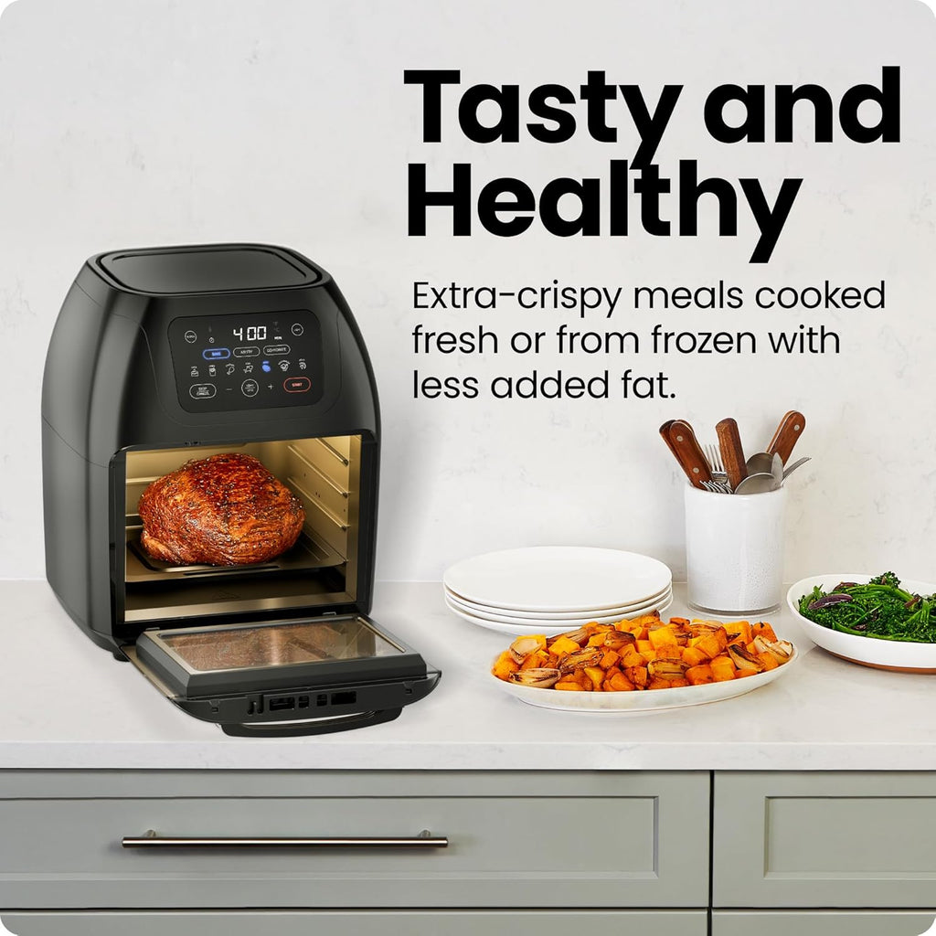 Multifunctional Digital Air Fryer+ Rotisserie, Dehydrator, Convection Oven, 17 Touch Screen Presets Fry, Roast