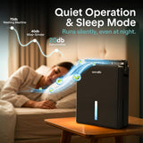 Dehumidifiers for Home, 91 Oz Quiet Dehumidifier for Bedroom, Bathroom, Basement with Removable Cylinder For Closet
