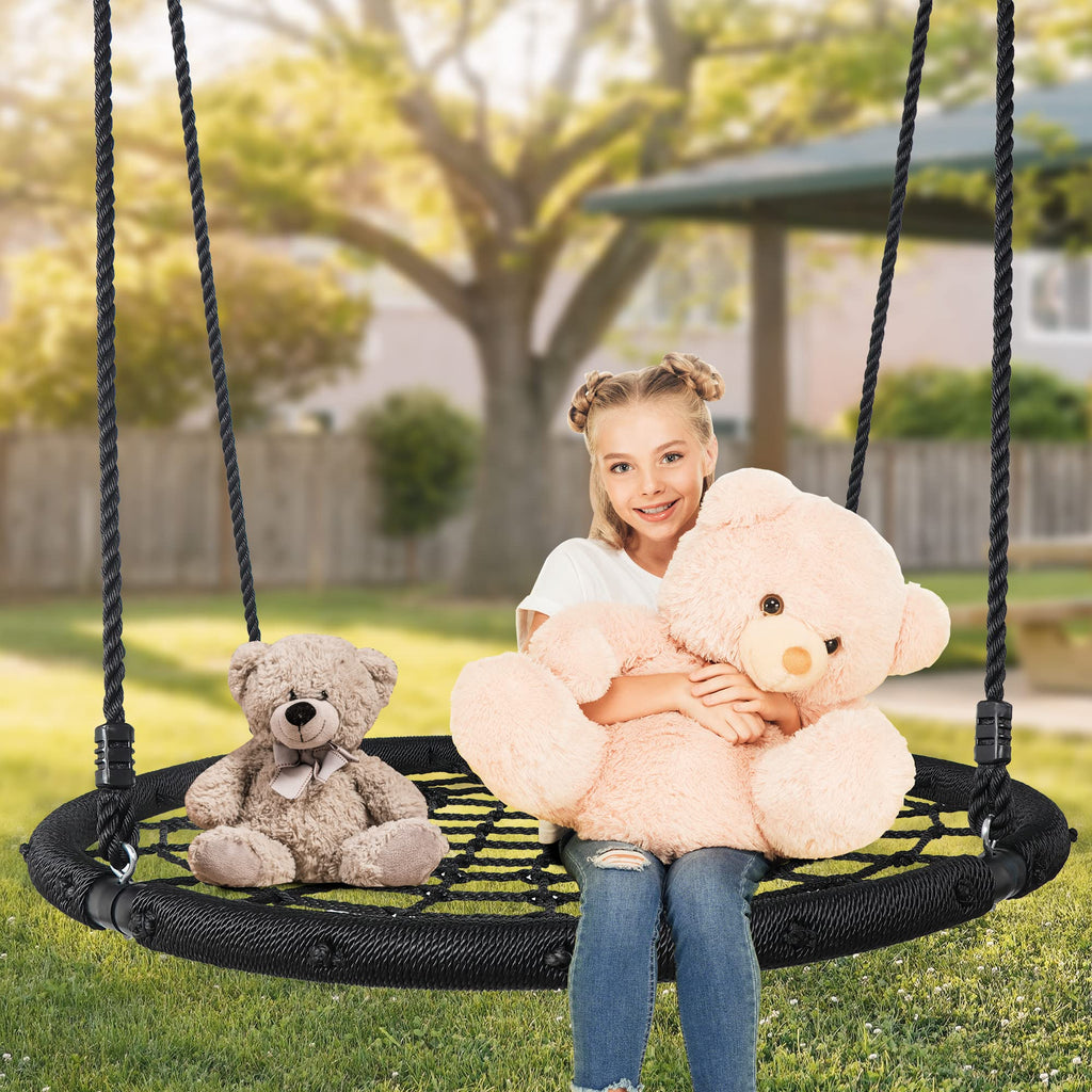 Largest 48" Spider Web Tree Swing for Kids or Adult, 660 lbs Extra Large Platform Net Swing with 71inch Adjustable