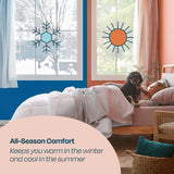 White Down Alternative Comforter and Duvet Insert, for Oversized King Bed