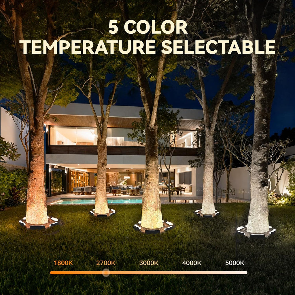 Update 5CCT Low Voltage Landscape Tree Ring Lights, AC/DC 12-24V, 750LM 11W/PCS Aluminum IP65 Landscape Spotlights
