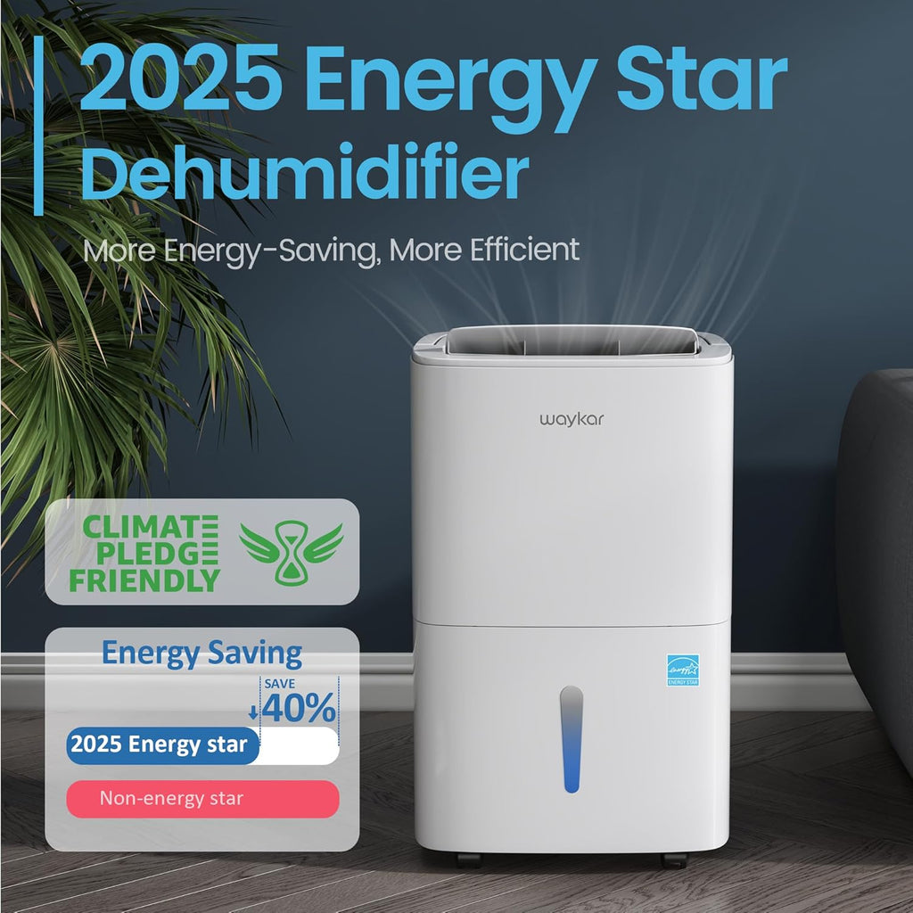 Max 80 Pint/D(Standard 62Pint/D) Energy Star Home Dehumidifier for Spaces up to 5,000 Sq. Ft, Ideal for Basement